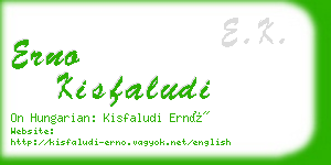 erno kisfaludi business card